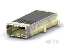 Ein SFP+-Modul mit metallischem Gehäuse, geeignet zur Datenübertragung in Netzwerken. Geeignet für Glasfaser- oder Kupferverbindungen.