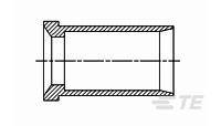 Technische Zeichnung eines zylindrischen Bauteils mit Innengewinde. Querschnittsansicht zeigt Details der Konstruktion.