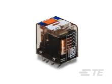 Relais in transparentem Gehäuse mit mehreren Anschlussstiften, geeignet für elektronische Schaltungen.