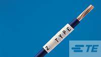 Ein blaues Kabel mit einem weißen Etikett, auf dem 'ZTYPE' steht, ragt aus der rechten oberen Ecke auf einen blauen Hintergrund.