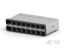 Metallschrank mit mehreren Ports an der Vorderseite für Netzwerkverbindungen. Geeignet für professionelle IT-Infrastrukturen.