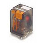 Ein kleiner, transparenter Kunststoffkasten mit mechanischen Komponenten im Inneren, vermutlich ein Relais.