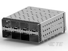 Viersteckplatzige elektronische Steckkarte, geeignet für den Einbau in Netzgeräte.