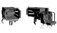 Zwei schwarze Maschinengewehre nebeneinander auf transparentem Hintergrund, detaillierte Darstellung der Waffen mit abstehenden Griffen.