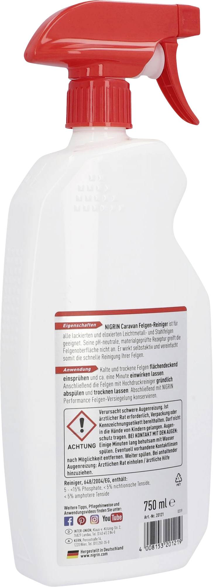 NIGRIN 20121:Felgenreiniger 750ml