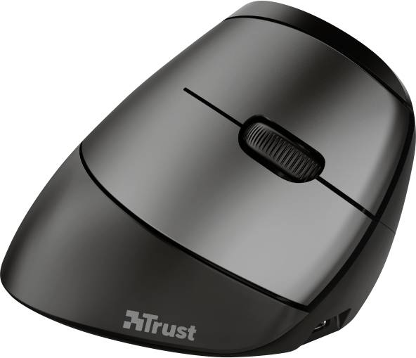 Trust Bayo Ergonomische Maus Funk Optisch Schwarz 6 Tasten 2400 dpi Ergonomisch