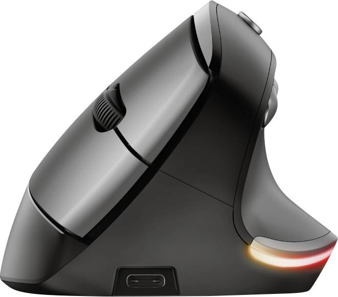 Trust Bayo Ergonomische Maus Funk Optisch Schwarz 6 Tasten 2400 dpi Ergonomisch