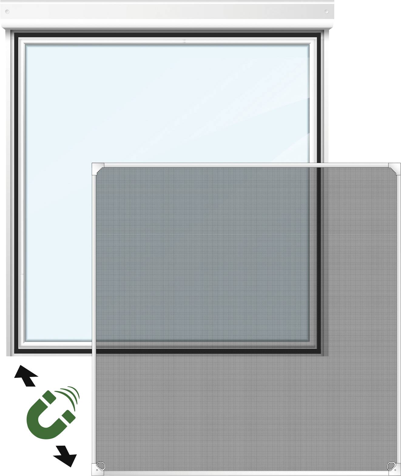 Gardigo 25303 Fliegengitter (B x H) 1000mm x 1200mm Anthrazit 1St.