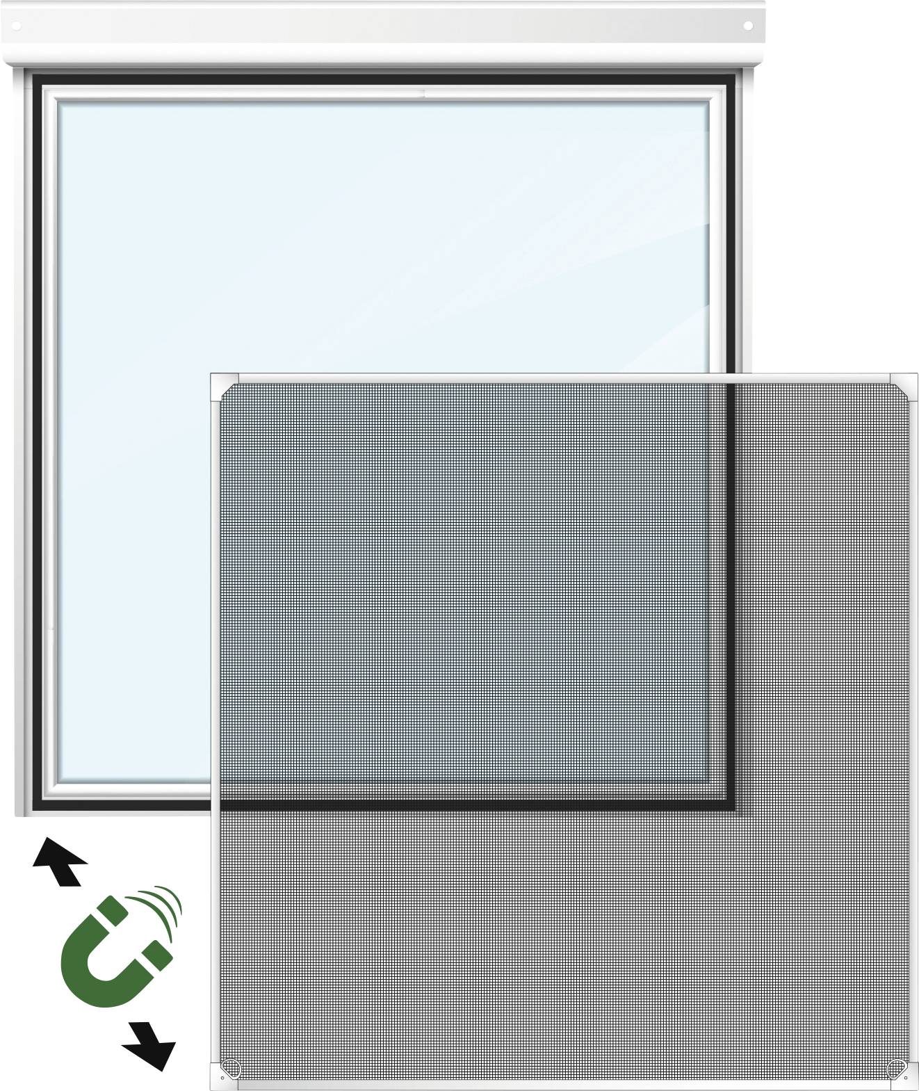 Gardigo 25301 Fliegengitter (B x H) 1000mm x 1000mm Anthrazit 1St.