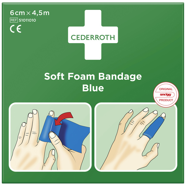 CEDERROTH 1009710 Bandage Blau 4.5m x 6cm 4.5m x 60mm