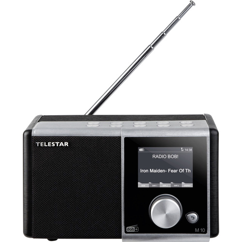 Telestar DIRA M 10 Tischradio DAB+, UKW AUX, USB Akku-Ladefunktion, Inkl. Fernbedienung, Weckfunktion Schwarz