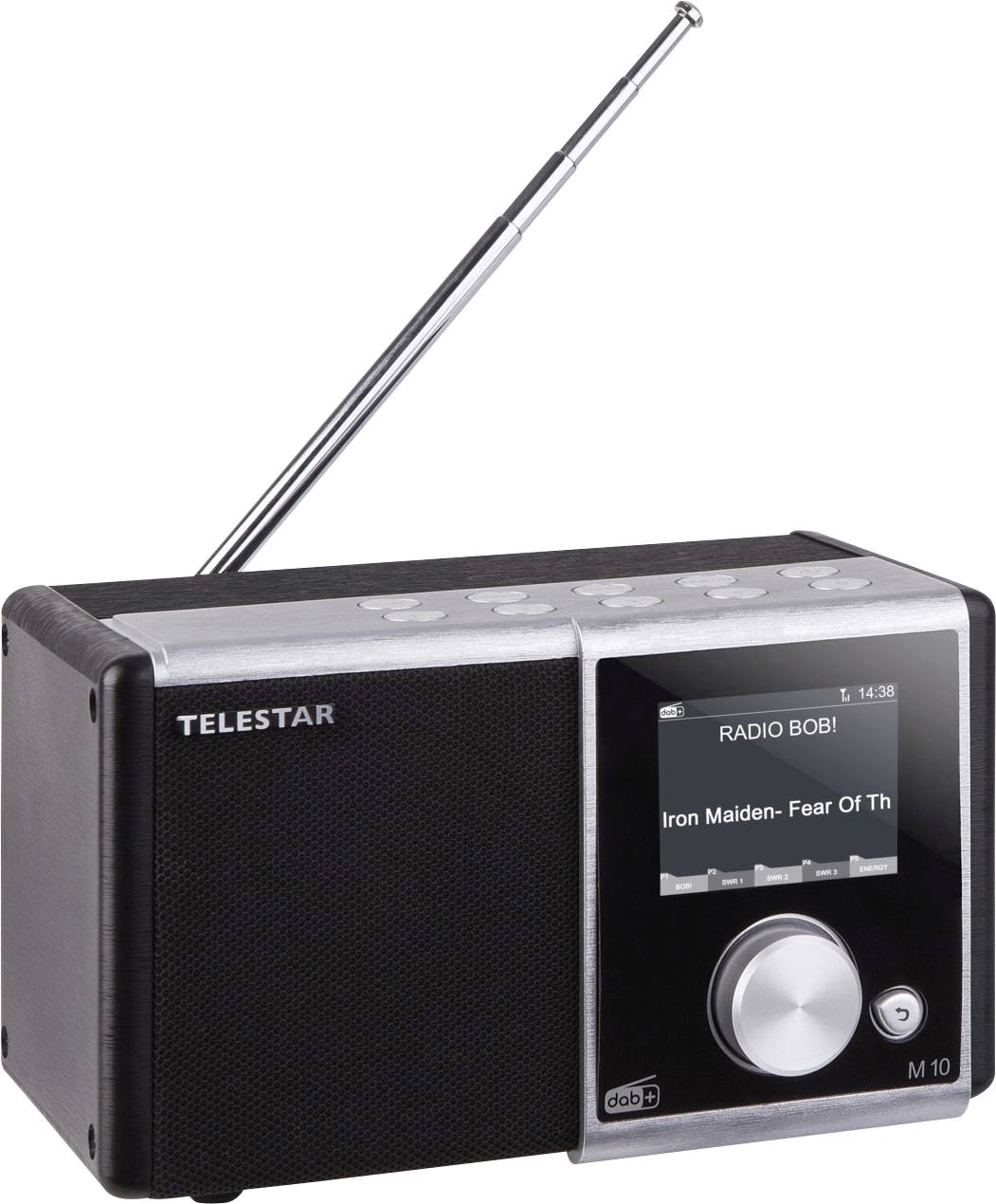 Telestar DIRA M 10 Tischradio DAB+, UKW AUX, USB Akku-Ladefunktion, Inkl. Fernbedienung, Weckfunktion Schwarz