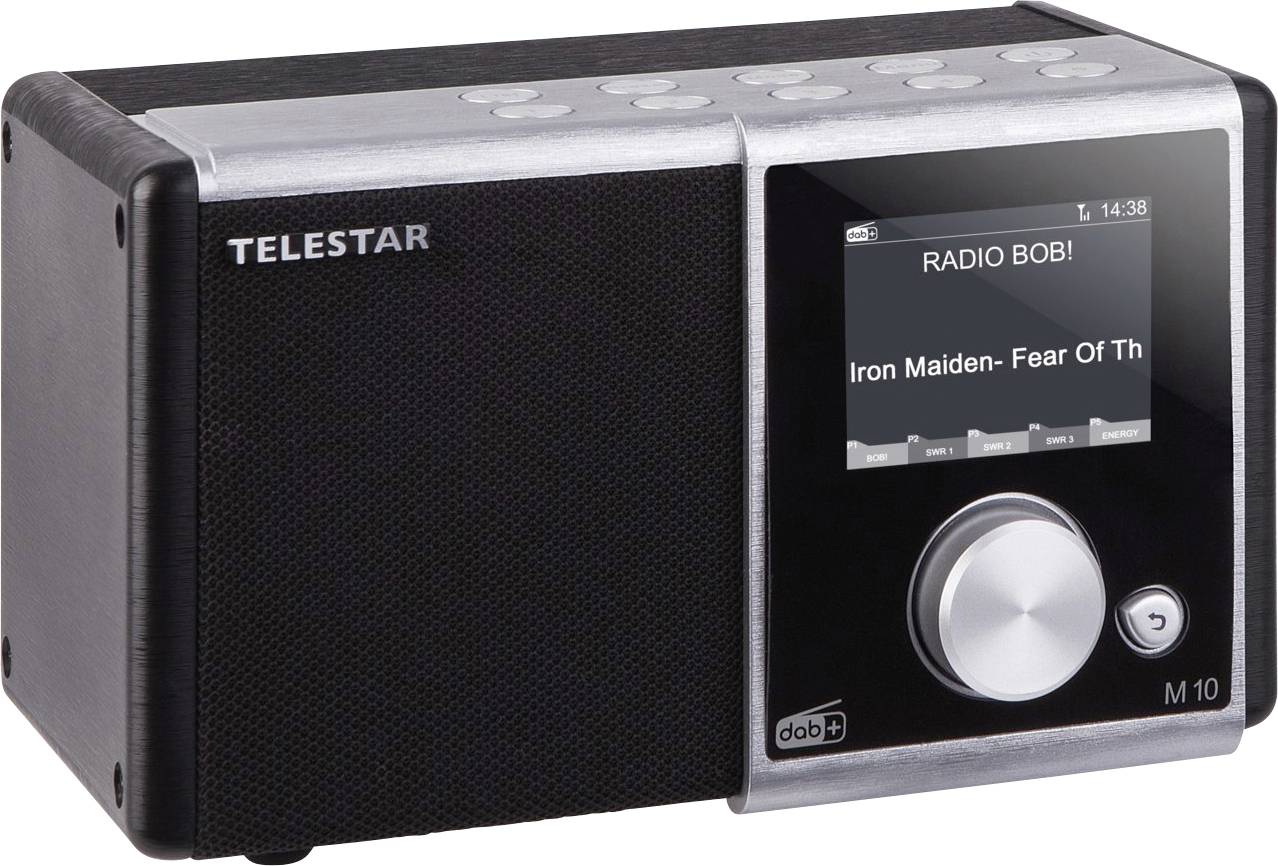 Telestar DIRA M 10 Tischradio DAB+, UKW AUX, USB Akku-Ladefunktion, Inkl. Fernbedienung, Weckfunktion Schwarz
