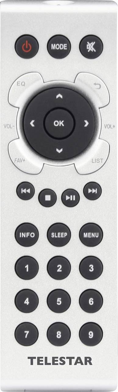 Telestar DIRA M 10 Tischradio DAB+, UKW AUX, USB Akku-Ladefunktion, Inkl. Fernbedienung, Weckfunktion Schwarz