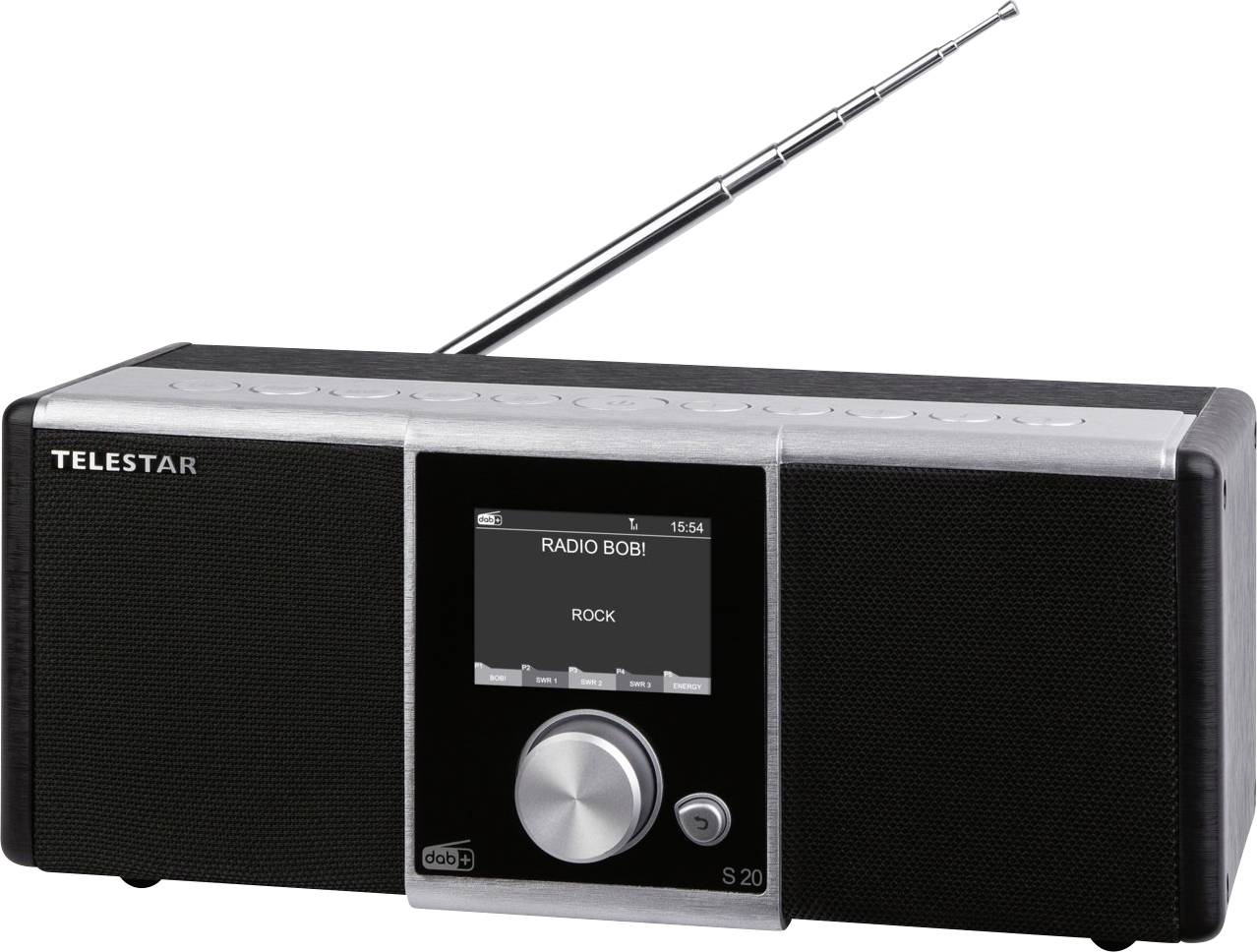 Telestar DIRA S 20 Tischradio DAB+, UKW AUX, DAB+, UKW, USB Akku-Ladefunktion, Inkl. Fernbedienung, Weckfunktion Schwarz