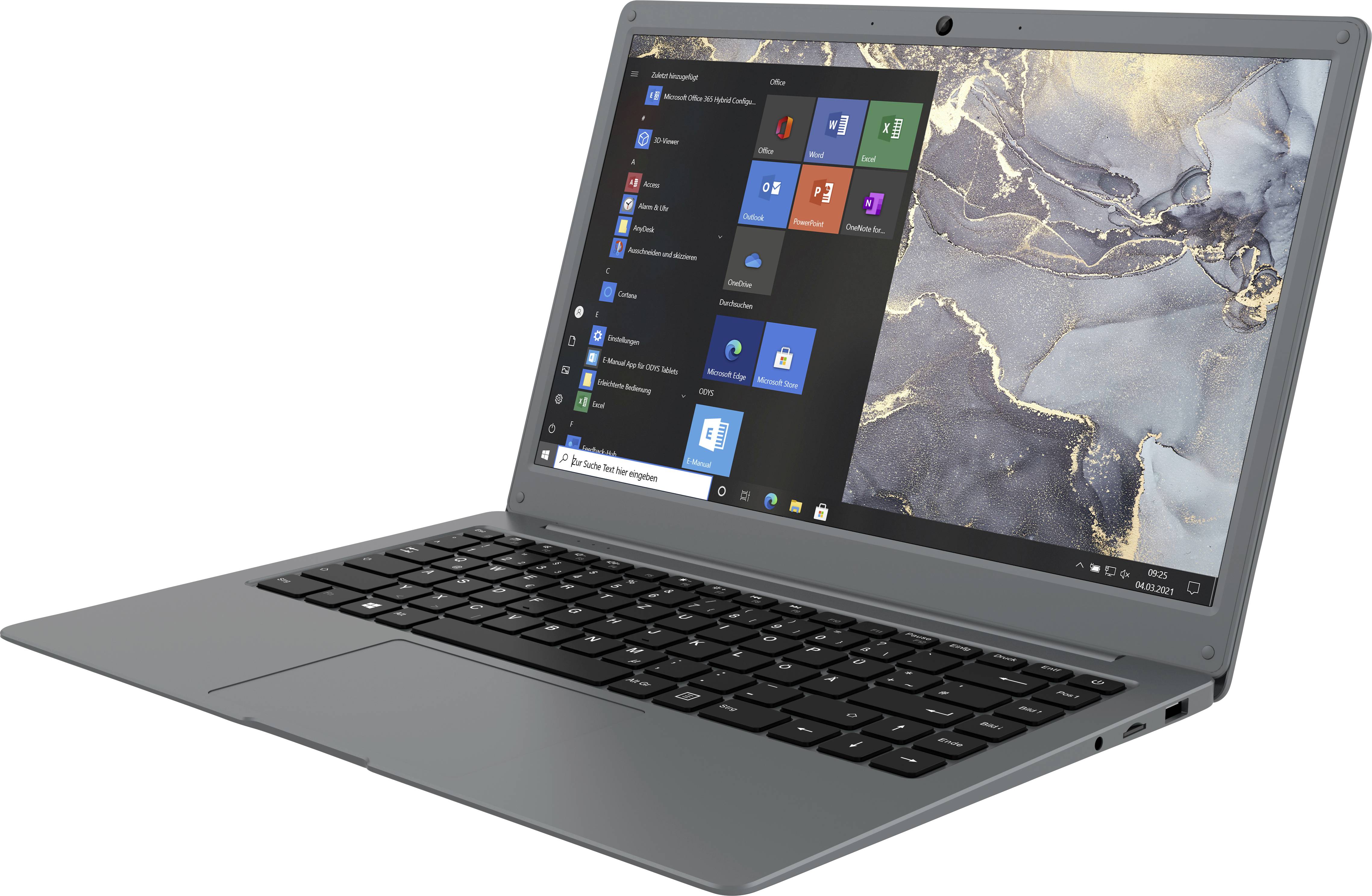 ODYS Notebook mybook 14 PRO 35.8 cm (14.1 Zoll) Full HD Intel® Celeron® N4120 4 GB RAM 64 GB Flash Intel HD Graphics 500 Win 10 Home Grau X620019