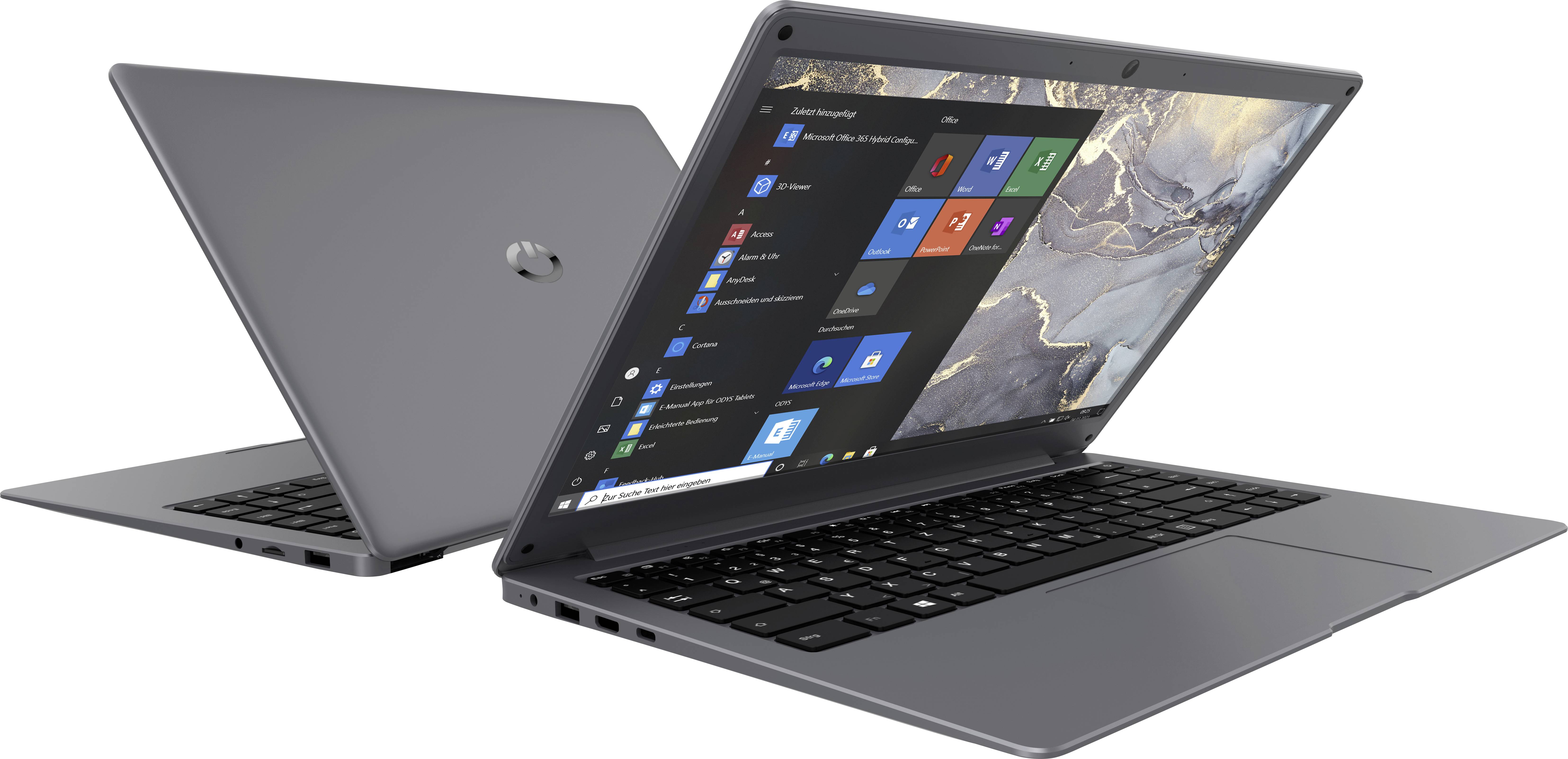 ODYS Notebook mybook 14 PRO 35.8 cm (14.1 Zoll) Full HD Intel® Celeron® N4120 4 GB RAM 128 GB Flash Deutsch, QWERTZ Grau X620020