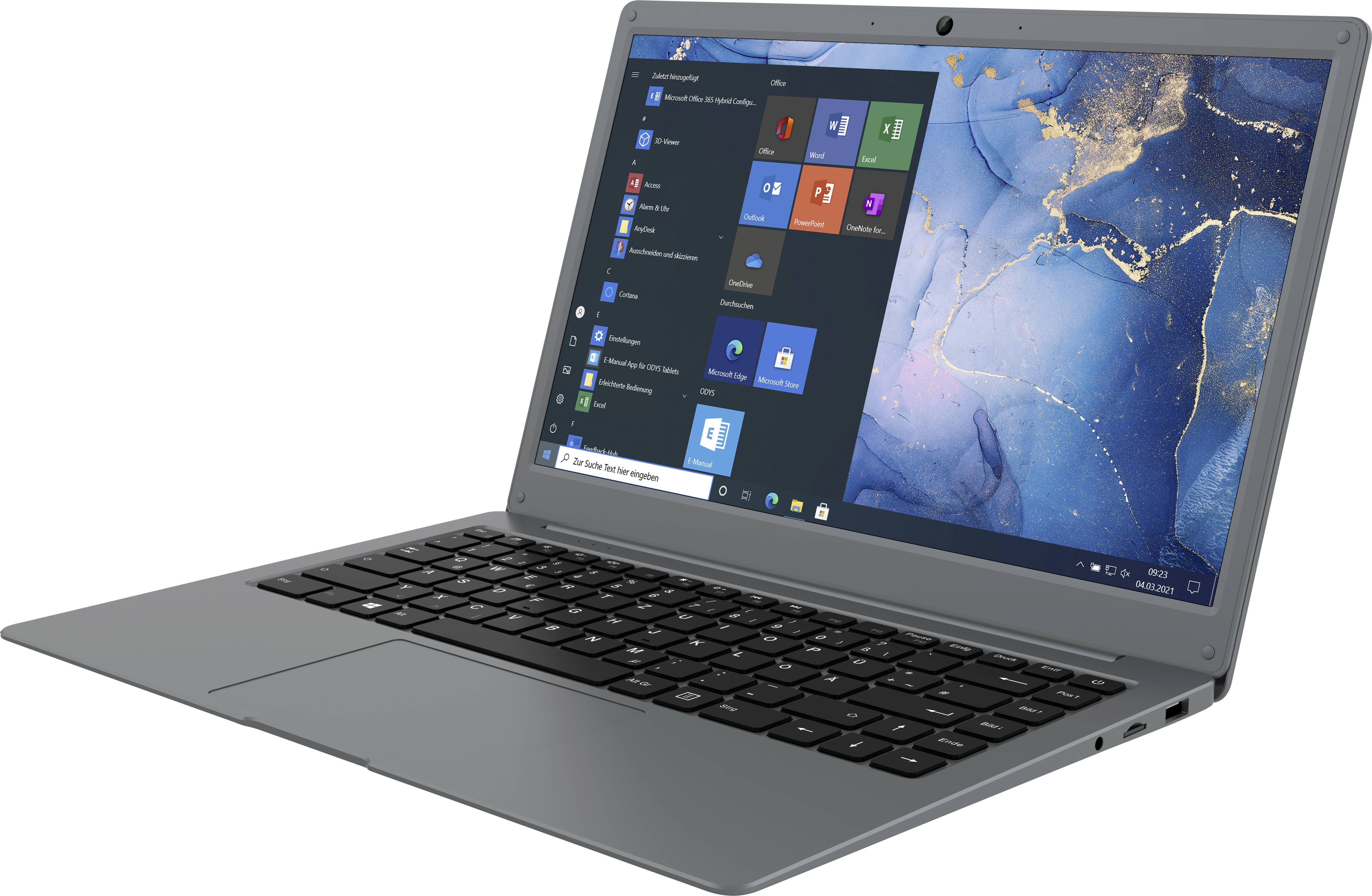 ODYS Notebook mybook 14 PRO 35.8 cm (14.1 Zoll) Full HD Intel® Celeron® N4120 4 GB RAM 128 GB Flash Deutsch, QWERTZ Grau X620020