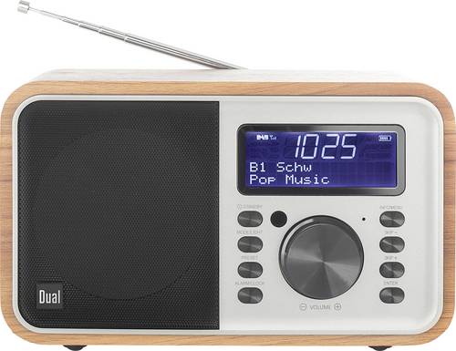 Dual DCR 51 Tischradio DAB+, UKW AUX, Bluetooth®, DAB+, SD, UKW, USB Weckfunktion, wiederaufladbar