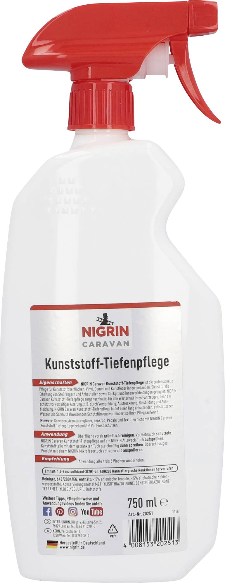 NIGRIN 20251:Kunststoffpfleger 0.750 l