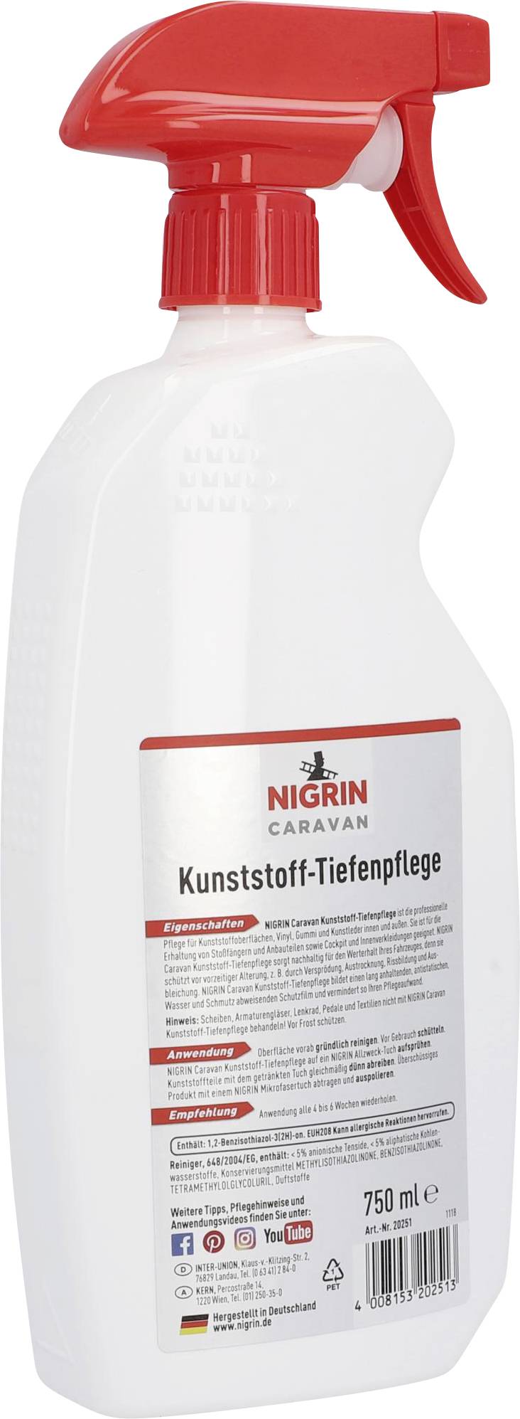 NIGRIN 20251:Kunststoffpfleger 0.750 l