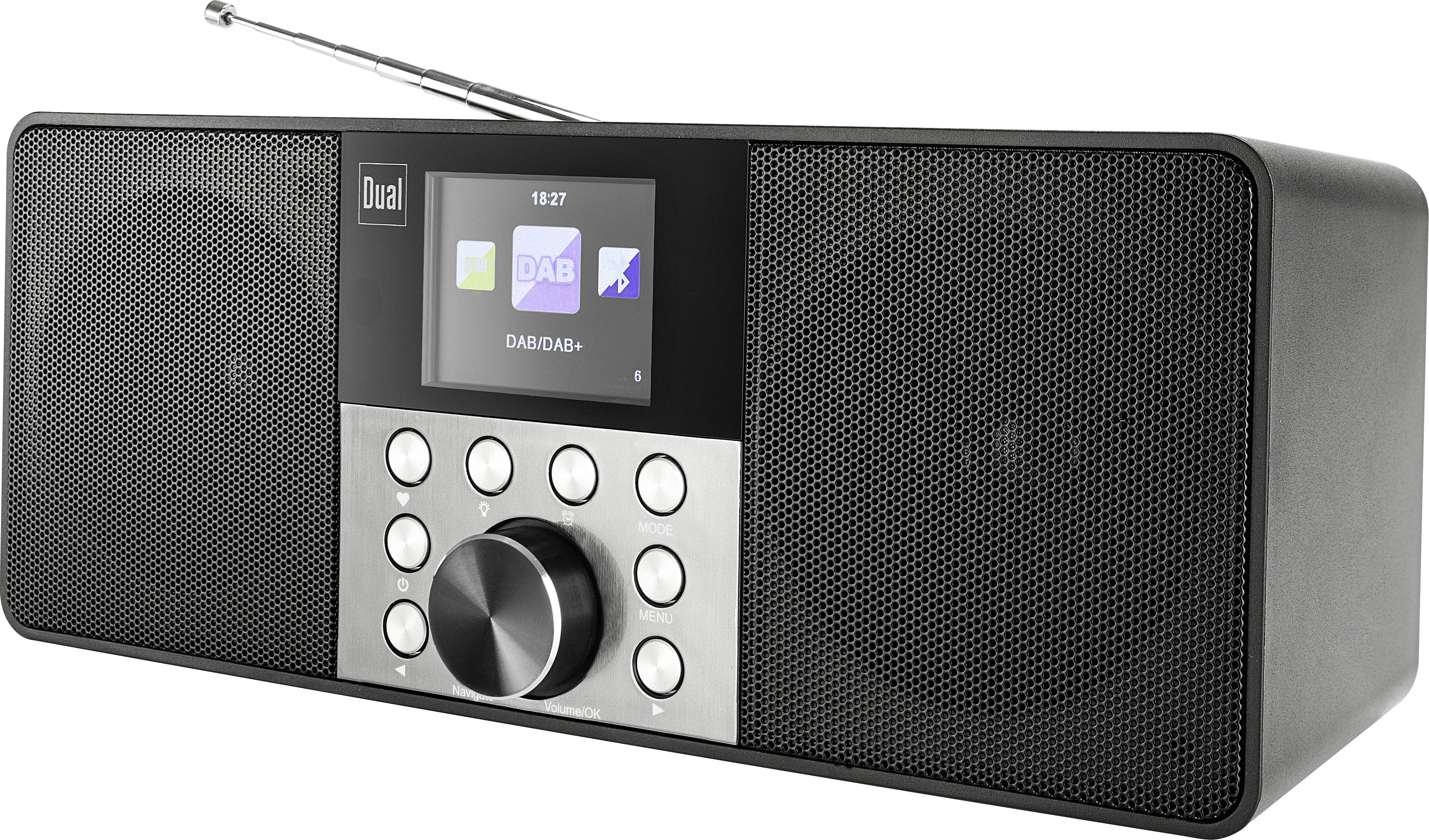 Dual CR 400 Internet Tischradio Internet, DAB+, UKW AUX, Bluetooth®, DAB+, Internetradio, UKW, USB, WLAN Inkl. Fernbedienung, Spotify, Weckfunktion