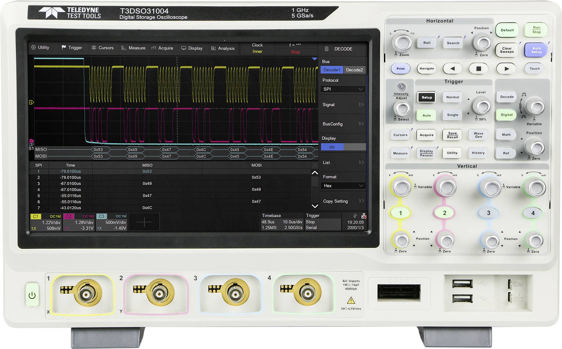 Teledyne LeCroy Digital-Oszilloskop 500 MHz 4-Kanal 5 GSa/s 125 Mpts 1 St.