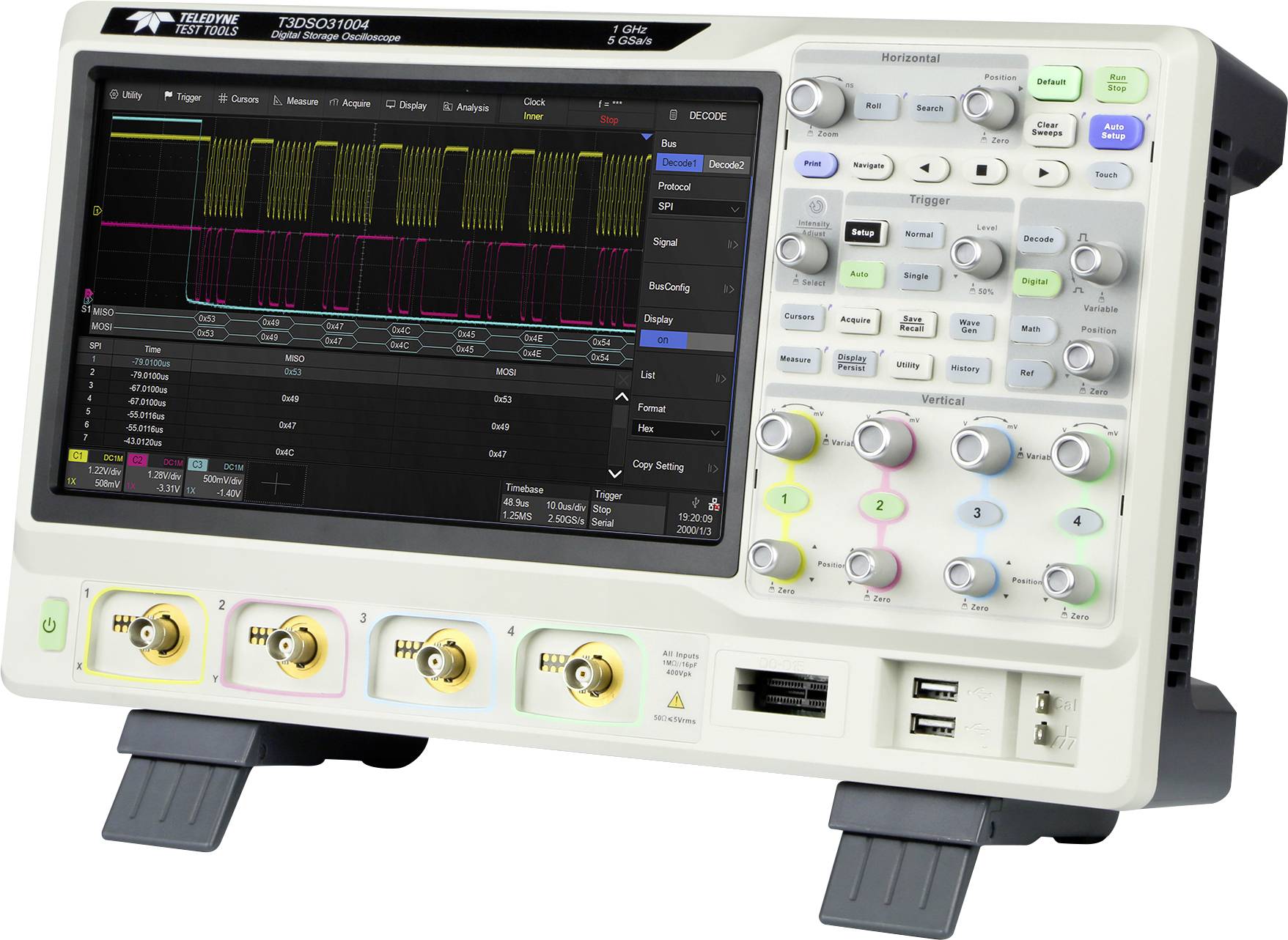 Teledyne LeCroy Digital-Oszilloskop 500MHz 4-Kanal 5 GSa/s 125 Mpts 1St.
