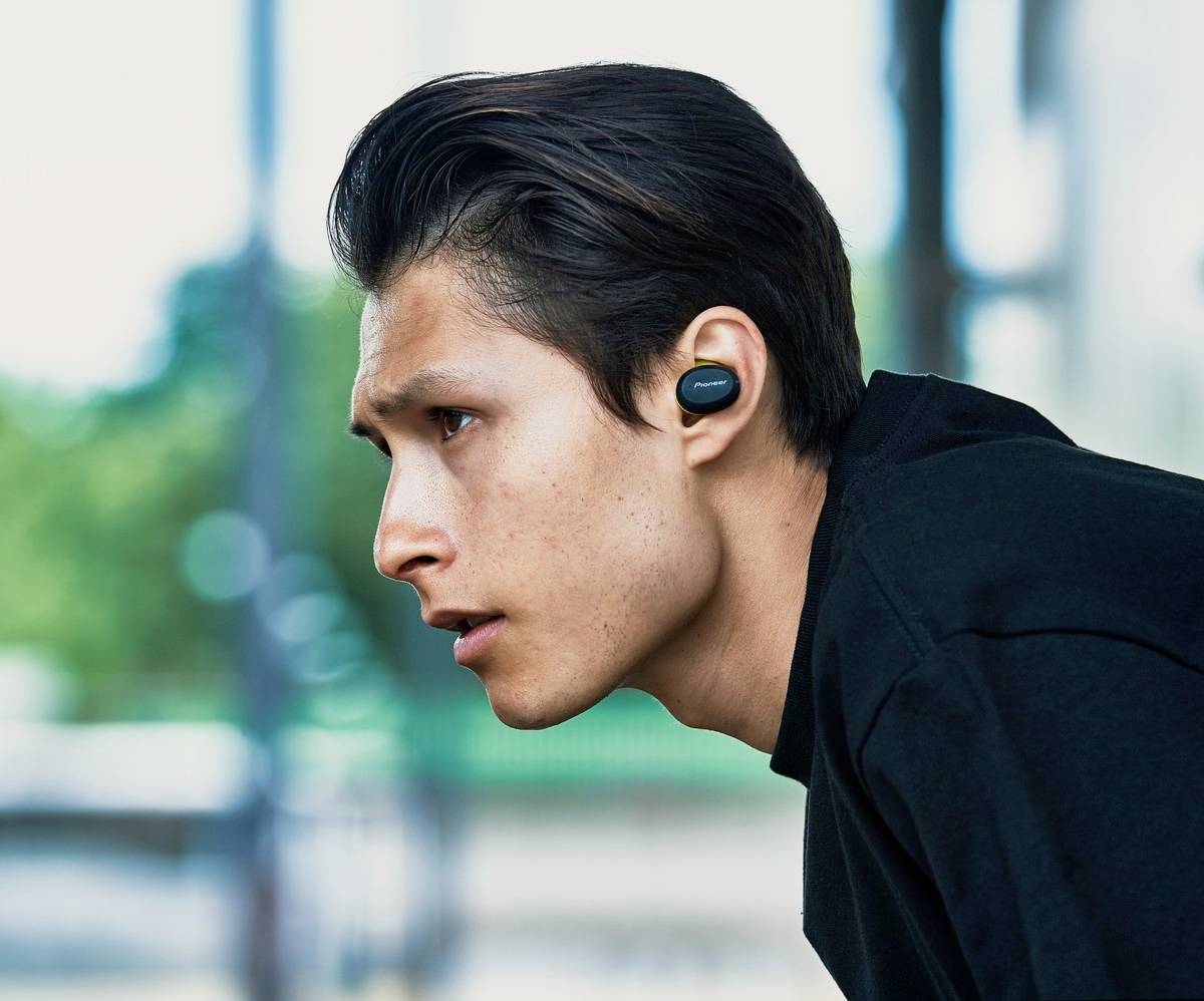 Pioneer SE-E9TW-Y Bluetooth® Sport In Ear Kopfhörer In Ear Schweißresistent, Wasserbeständig Gelb