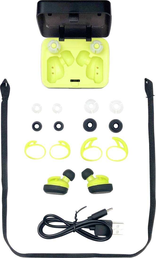 Pioneer SE-E9TW-Y Bluetooth® Sport In Ear Kopfhörer In Ear Schweißresistent, Wasserbeständig Gelb