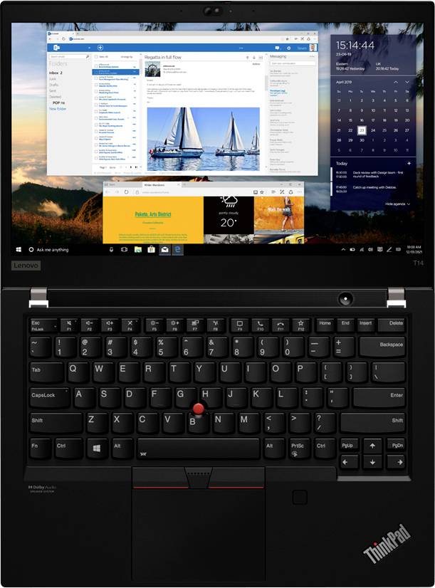 Lenovo Notebook ThinkPad T14 Gen 2 20XL 35.6 cm (14 Zoll) Full-HD+ AMD Ryzen 7 Pro 5850U 16 GB RAM 512 GB SSD AMD Radeon Vega Graphics Win 10 Pro