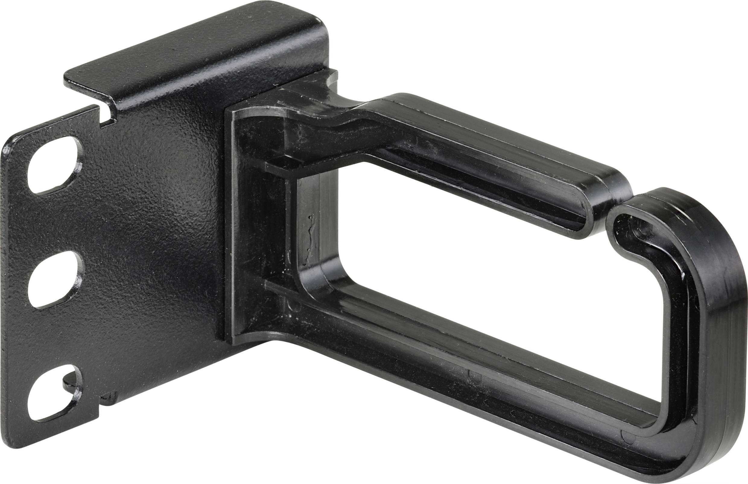 Renkforce RF-4870824 19 Zoll Kabelhalter 360° drehbare Kabelführungsbügel Geeignet für Schranktiefe: 200mm Schwarz