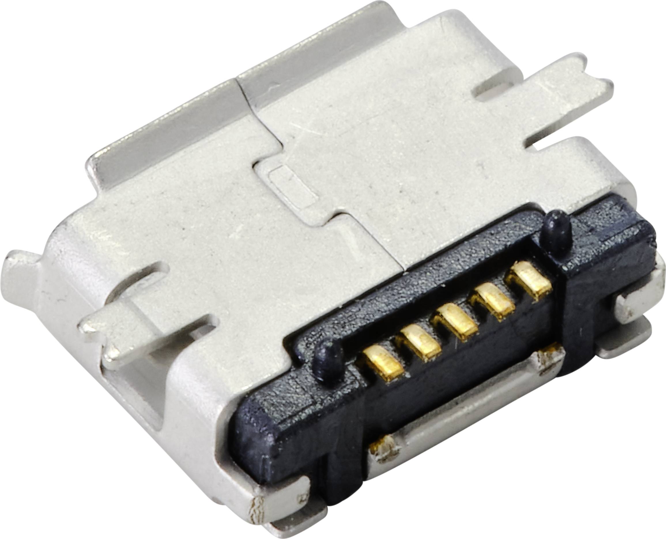 TRU COMPONENTS Micro USB 2.0 Typ AB Einbaubuchse Buchse, Einbau horizontal Inhalt