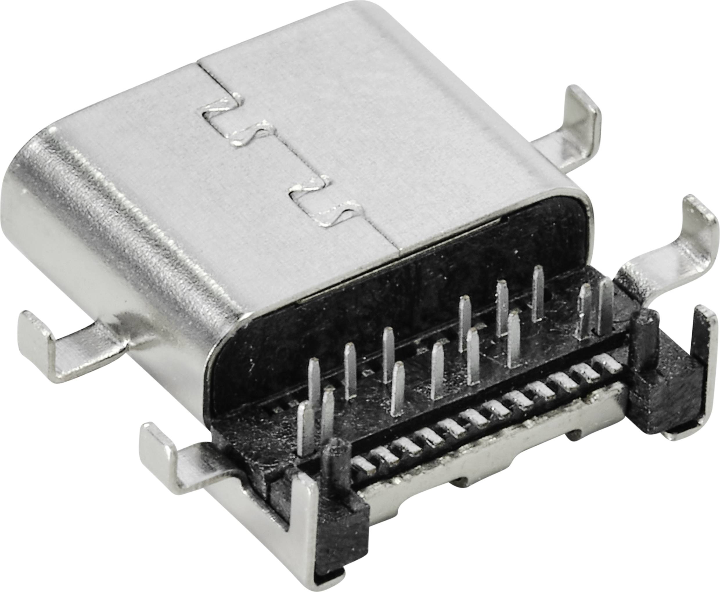 TRU COMPONENTS USB 3.1 Typ C Einbaubuchse Buchse, Einbau horizontal Inhalt