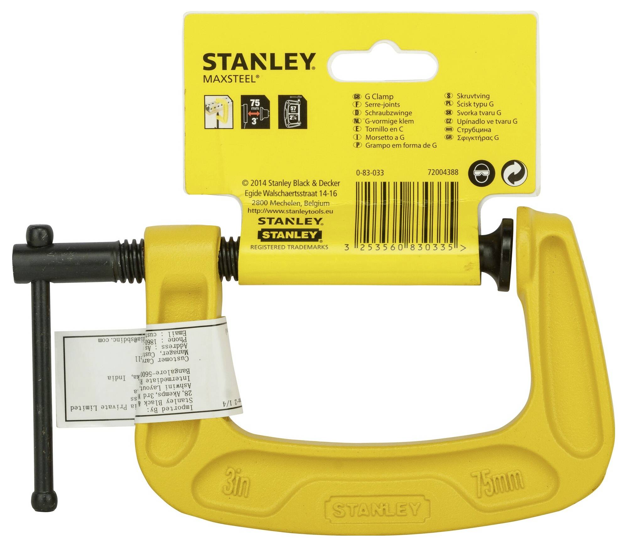 STANLEY C-Zwinge MaxSteel, 75mm 0-83-033