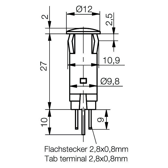 Signal Construct SKGH10722A LED-Signalleuchte Grün 12 V DC/AC Tray