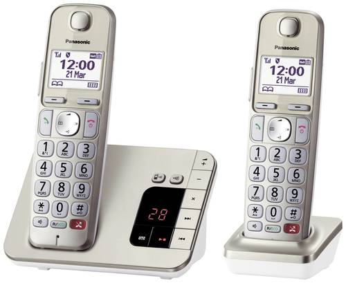 Panasonic KX-TGE262GN DECT/GAP Schnurgebundenes Telefon, analog Anrufbeantworter, Freisprechen, für