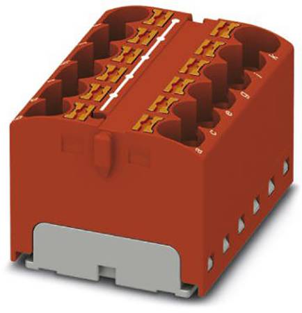 Rotes, elektrisches Verbindungselement mit mehreren Anschlussöffnungen zur sicheren Verbindung von Kabeln in elektrischen Installationen.