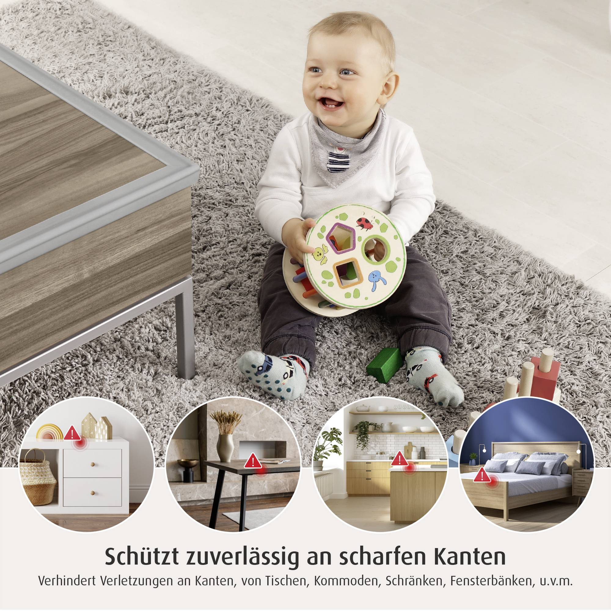 REER Soft 82041 Kantenschutz Grau