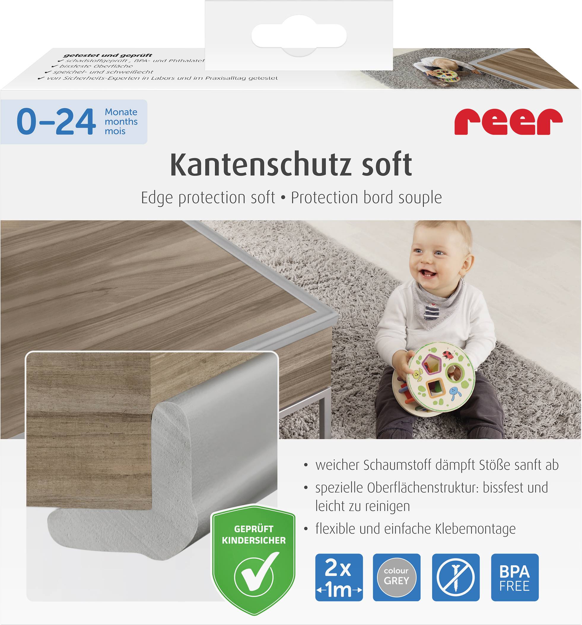 REER Soft 82041 Kantenschutz Grau