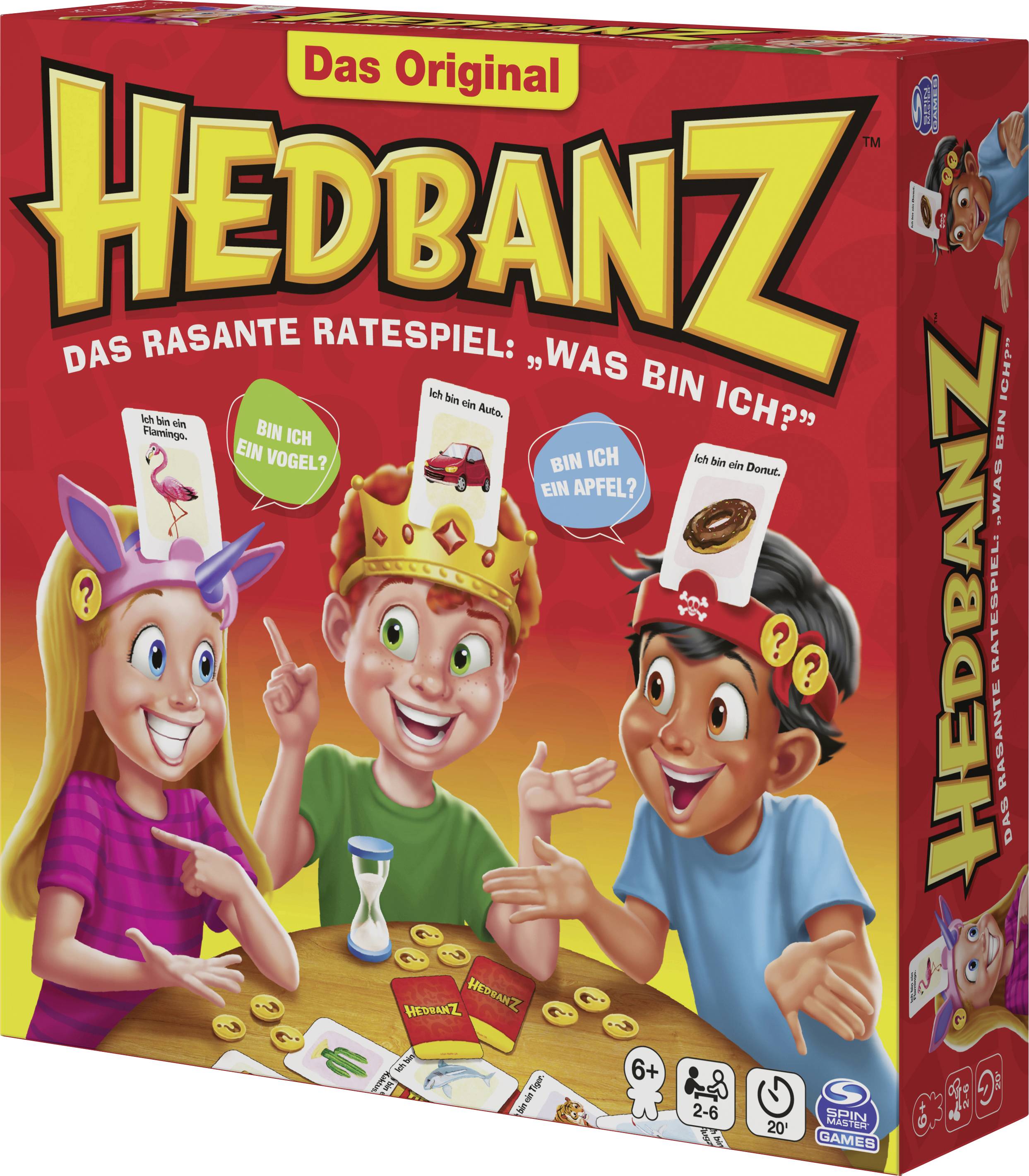 Spin Master Hedbanz - das rasante Ratespiel für die ganze Familie - Neuauflage mit tollem Spielmaterial 6059492