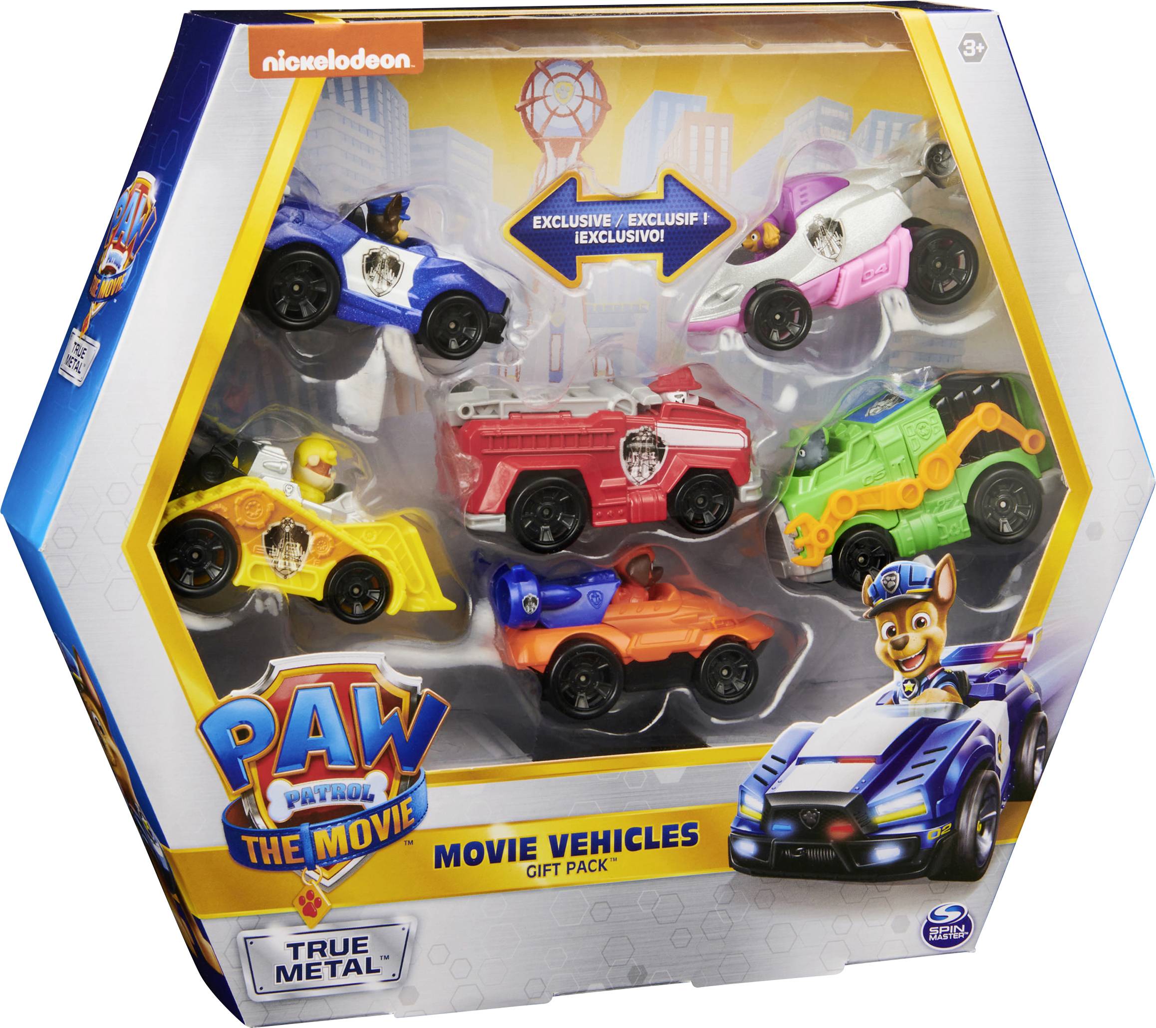 Paw Patrol True Metal-Geschenkset mit sechs 1:55 Metall-Fahrzeugen aus dem Kinofilm