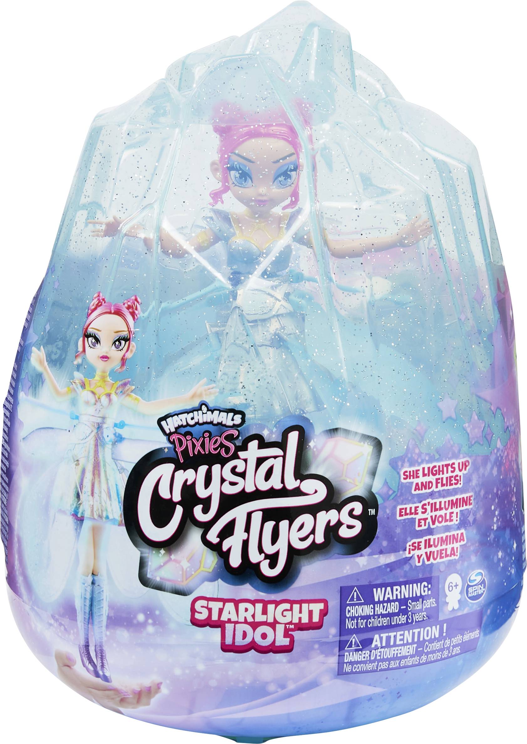 Hatchimals Crystal Flyers Starlight Idol - Fliegende schimmernde Feen-Puppe 6061661