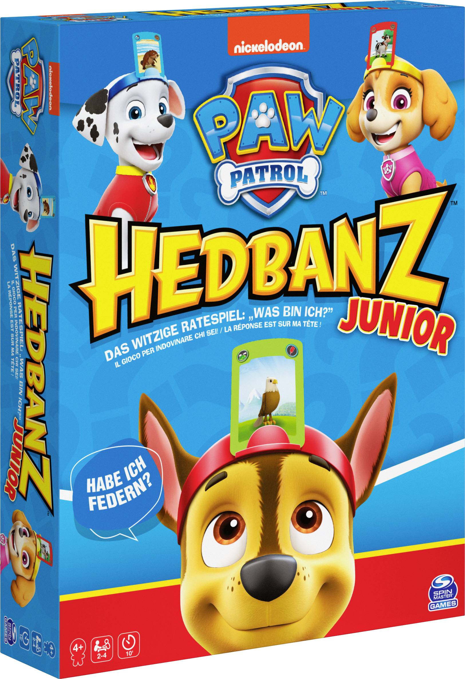 Spin Master Hedbanz Junior – Paw Patrol, das witzige Ratespiel für Fellfreunde 6062582