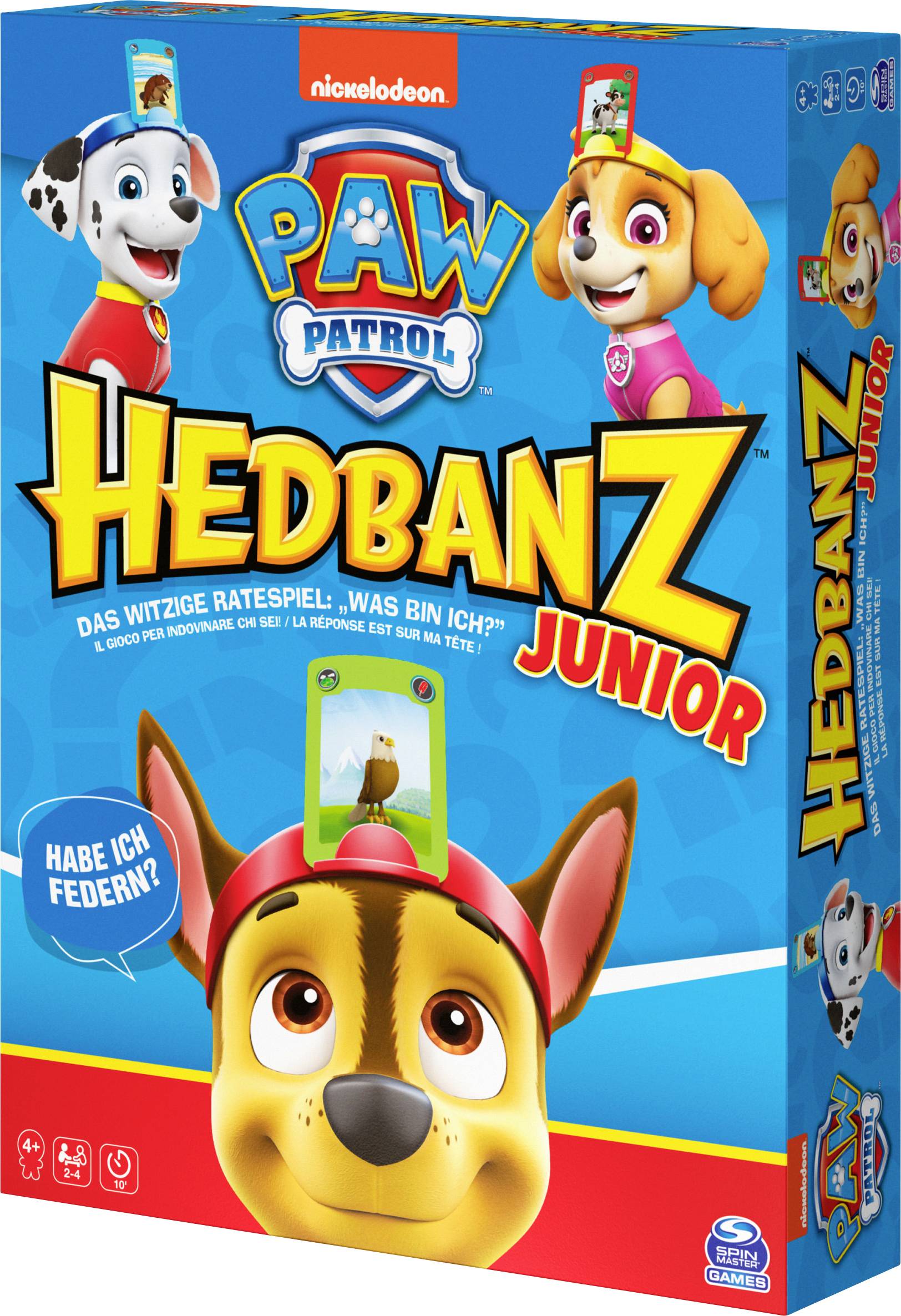 Spin Master Hedbanz Junior – Paw Patrol, das witzige Ratespiel für Fellfreunde 6062582