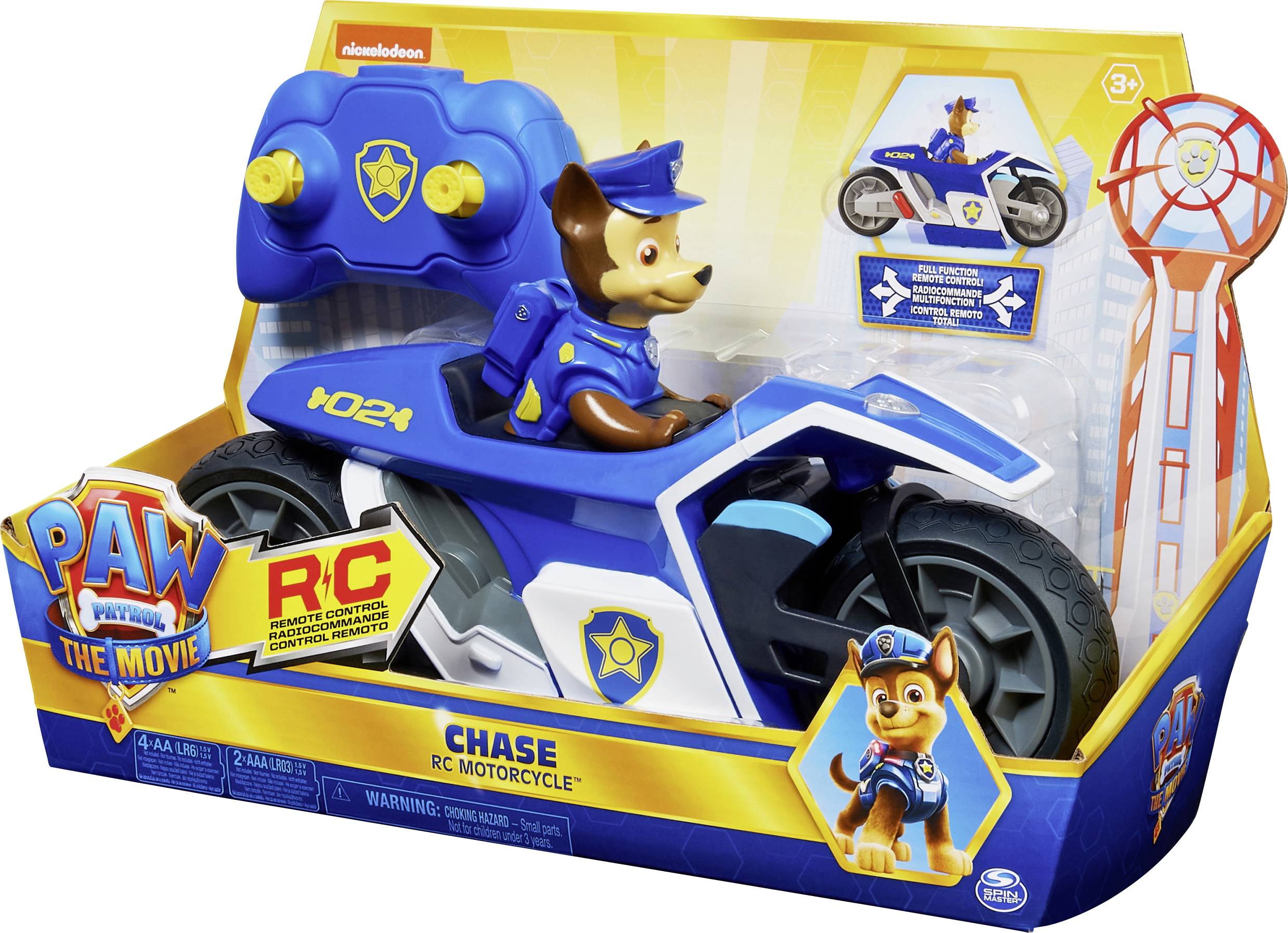 Paw Patrol Chases ferngesteuertes Motorrad aus dem Kinofilm, Spielzeugauto mit Fernbedienung