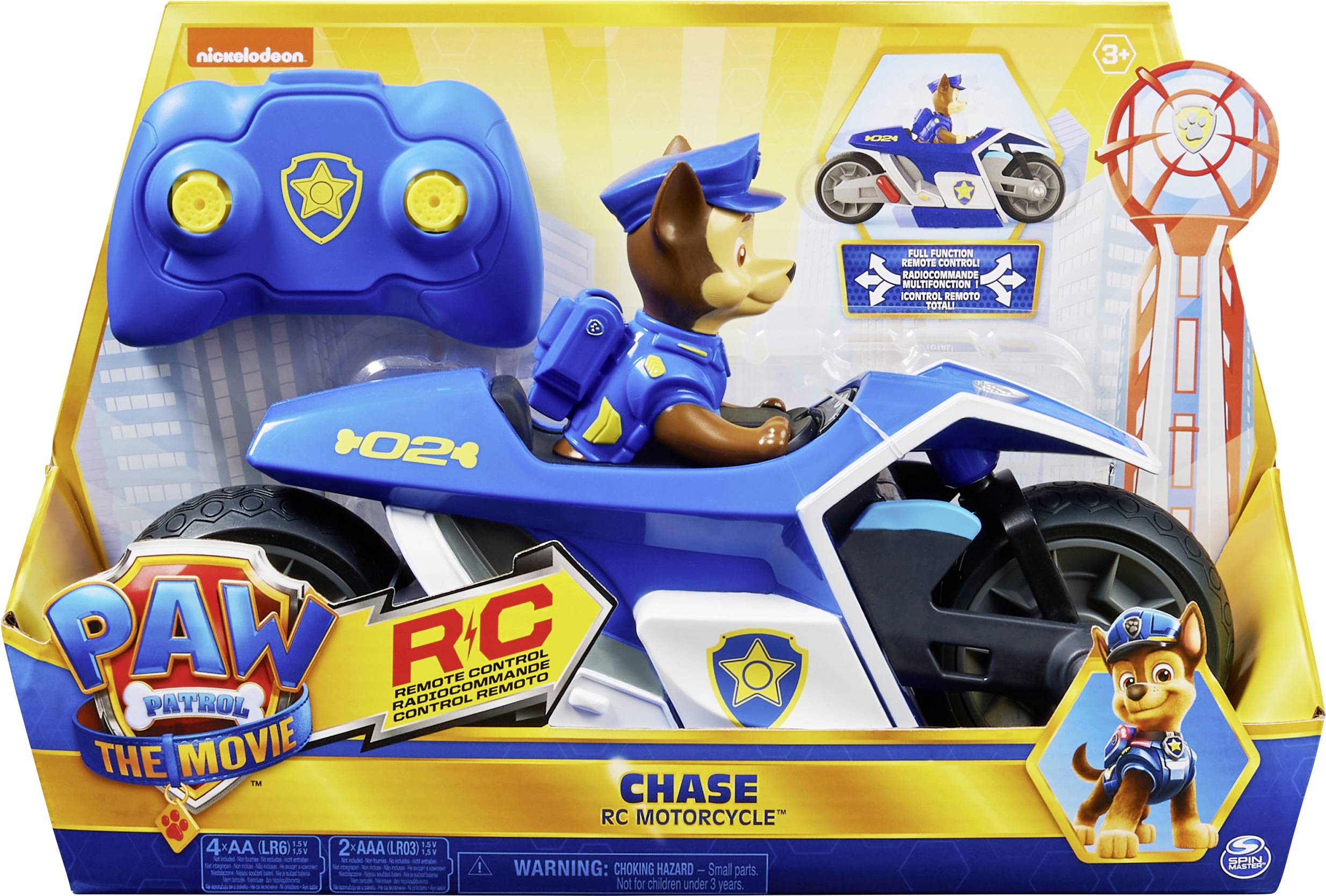 Paw Patrol Chases ferngesteuertes Motorrad aus dem Kinofilm, Spielzeugauto mit Fernbedienung