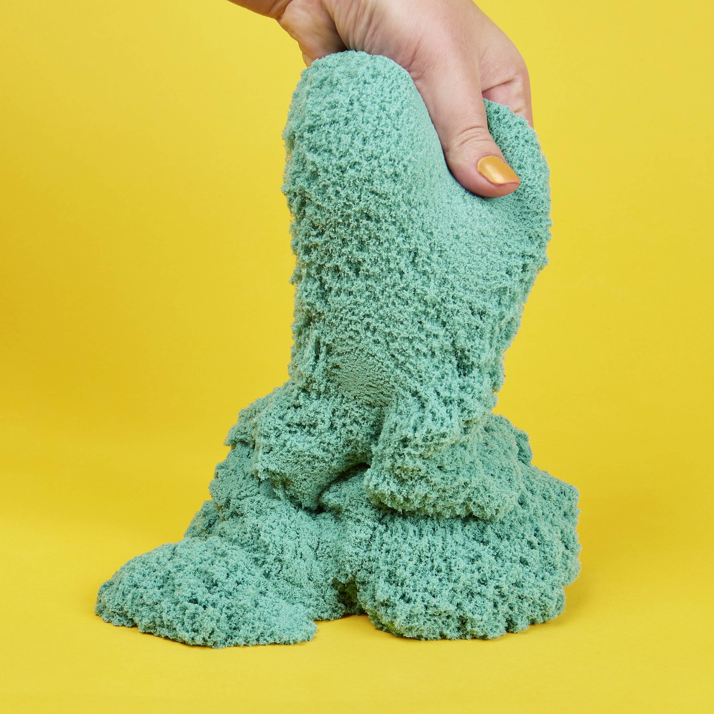 Kinetic Sand Schimmersand Petrol, 907g blaugrüner Glitzersand für Indoor-Sandspiel