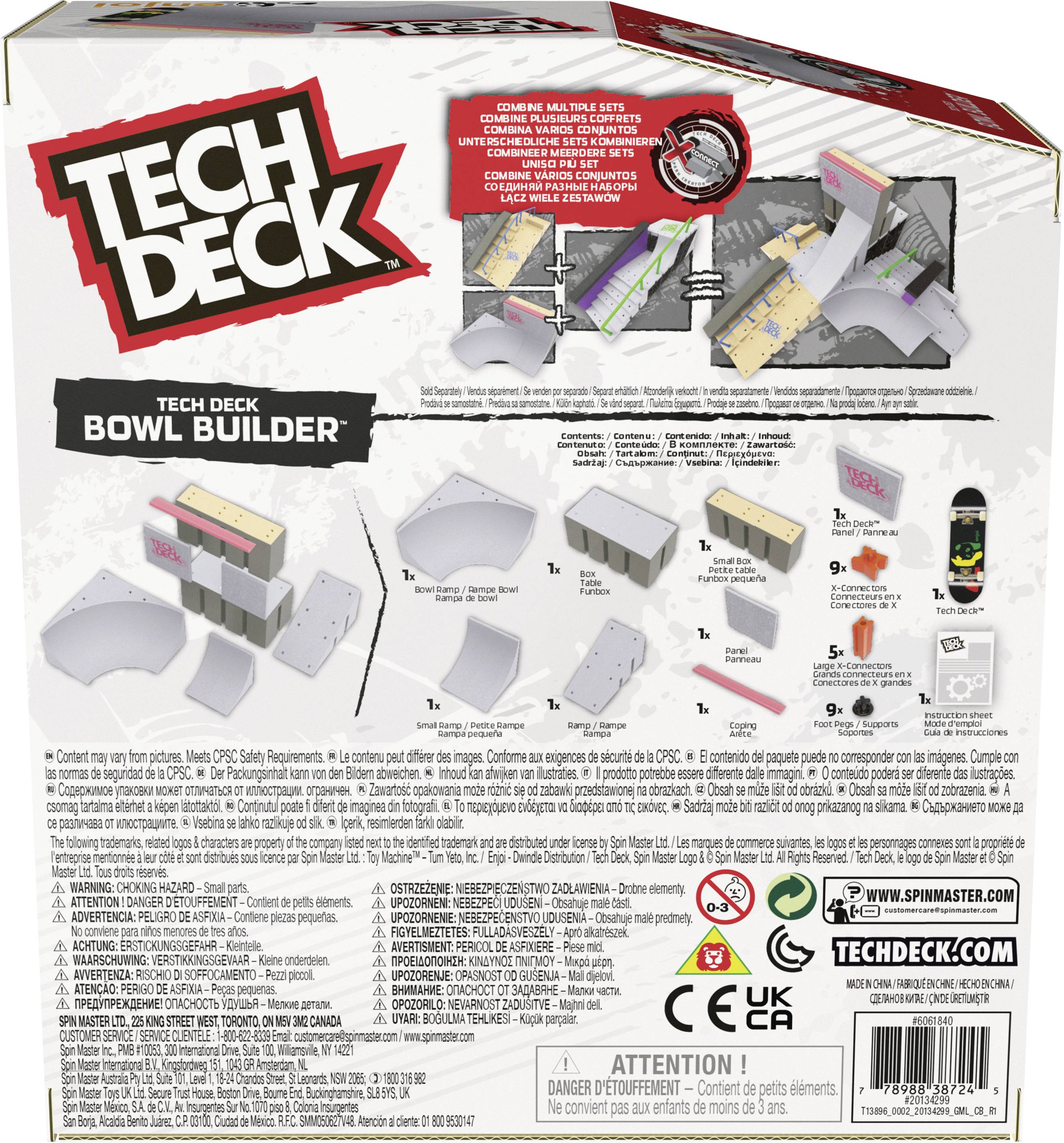Tech Deck X-Connect Starter-Set - Rampenset mit authentischem Fingerboard und Zubehör (Sortierung, Zufallsauswahl) X-Connect