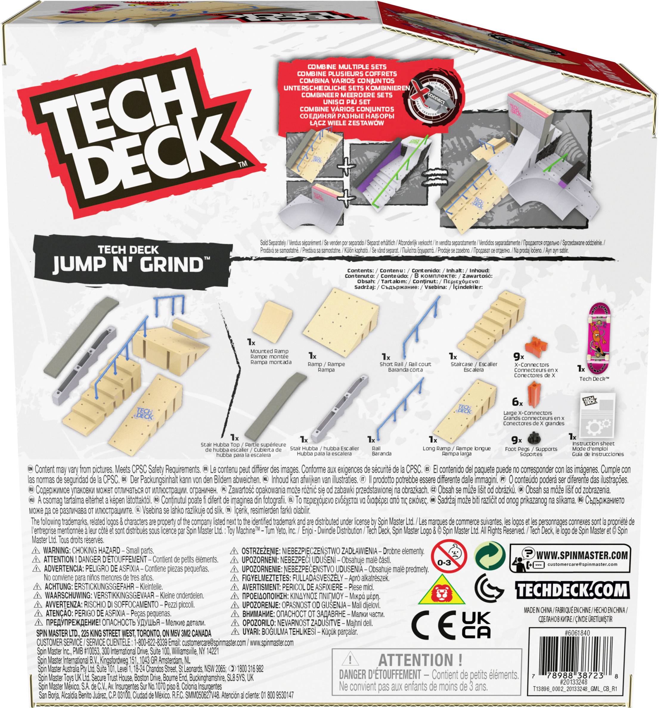 Tech Deck X-Connect Starter-Set - Rampenset mit authentischem Fingerboard und Zubehör (Sortierung, Zufallsauswahl) X-Connect